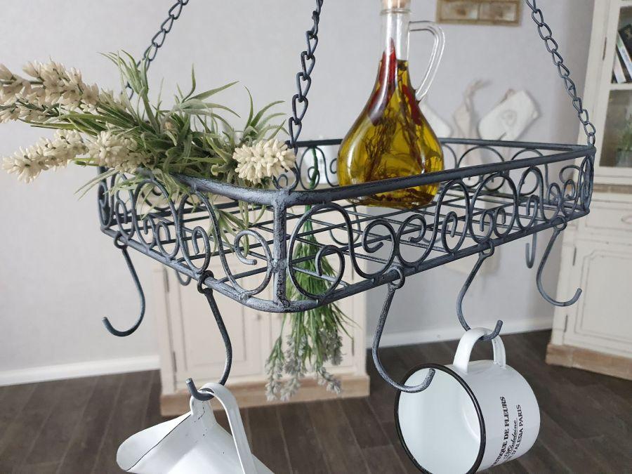 Ambiente Haus Iron Pan Hanger - Grey 40cm