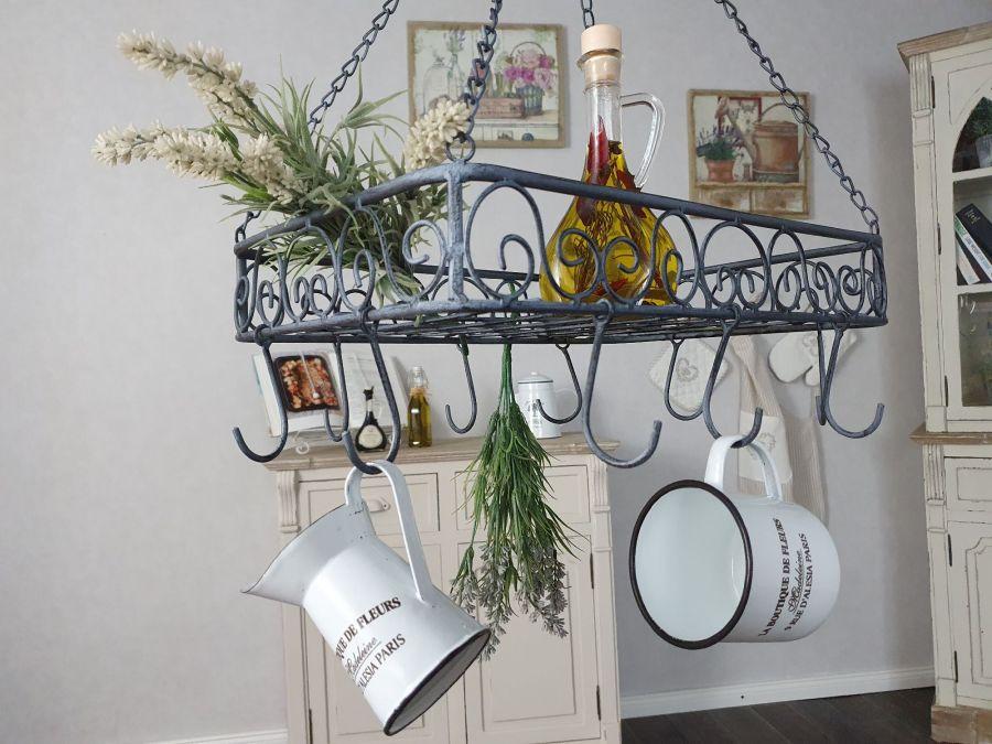 Ambiente Haus Iron Pan Hanger - Grey 40cm