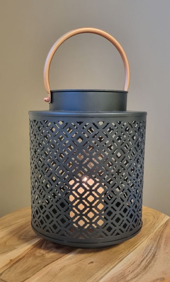 Ambiente Haus Lantern With Copper Handle (H) 38cm