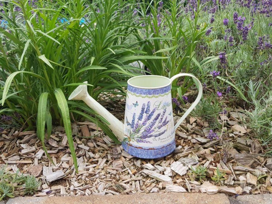 Ambiente Haus Lavender Metal Watering Can