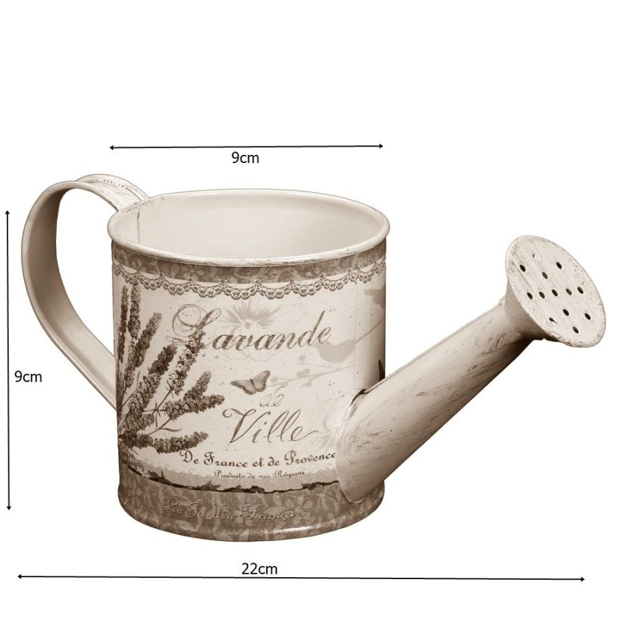 Ambiente Haus Lavender Small Metal Watering Can