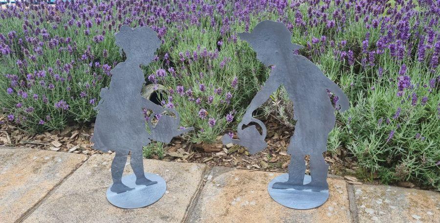 Ambiente Haus Metal Figures - Girl & Boy 45cm