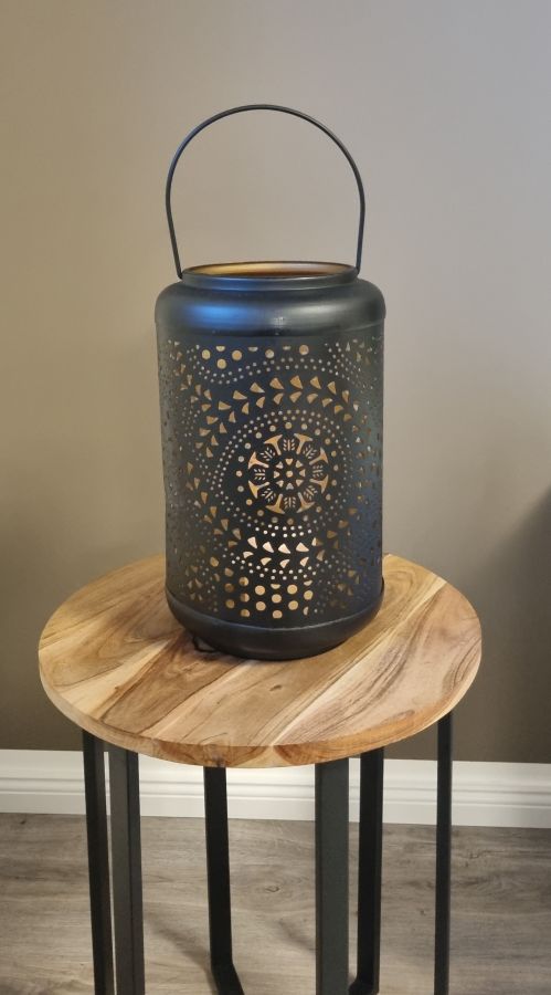 Ambiente Haus Metal Lantern In Black (H) 48cm