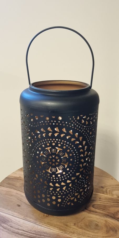 Ambiente Haus Metal Lantern In Black (H) 48cm