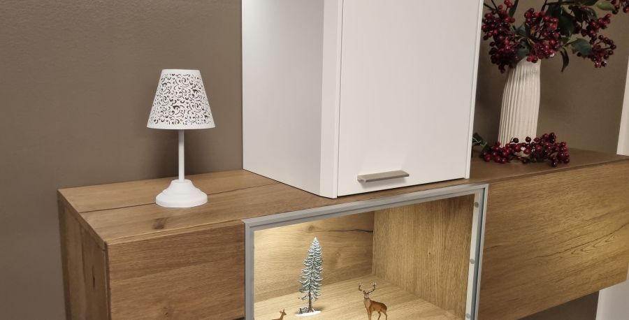 Ambiente Haus Metal T-Light Lamp In White (H) 24cm