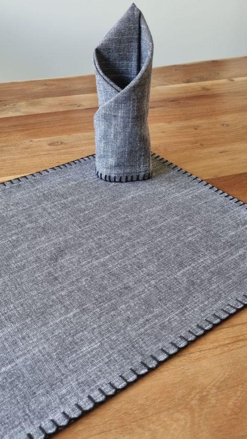 Ambiente Haus Set Of 6 Grey Napkins 40x40cm