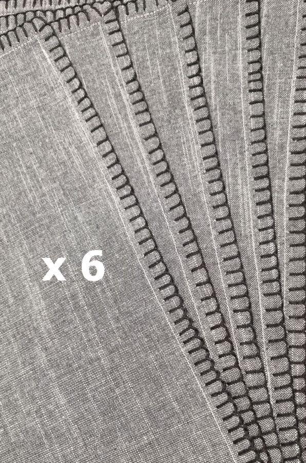 Ambiente Haus Set Of 6 Grey Napkins 40x40cm