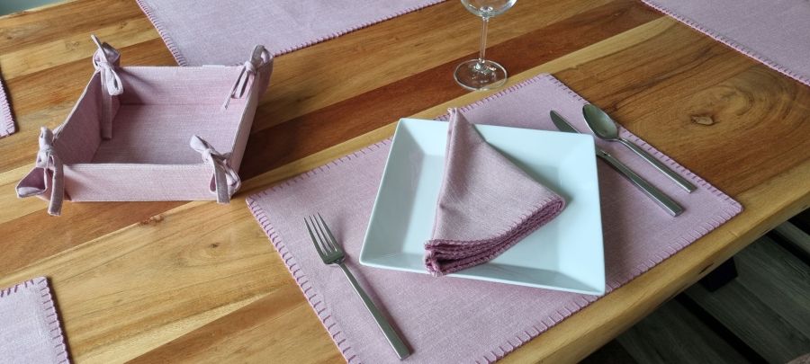 Ambiente Haus Set Of 6 Pink Napkins 40x40cm