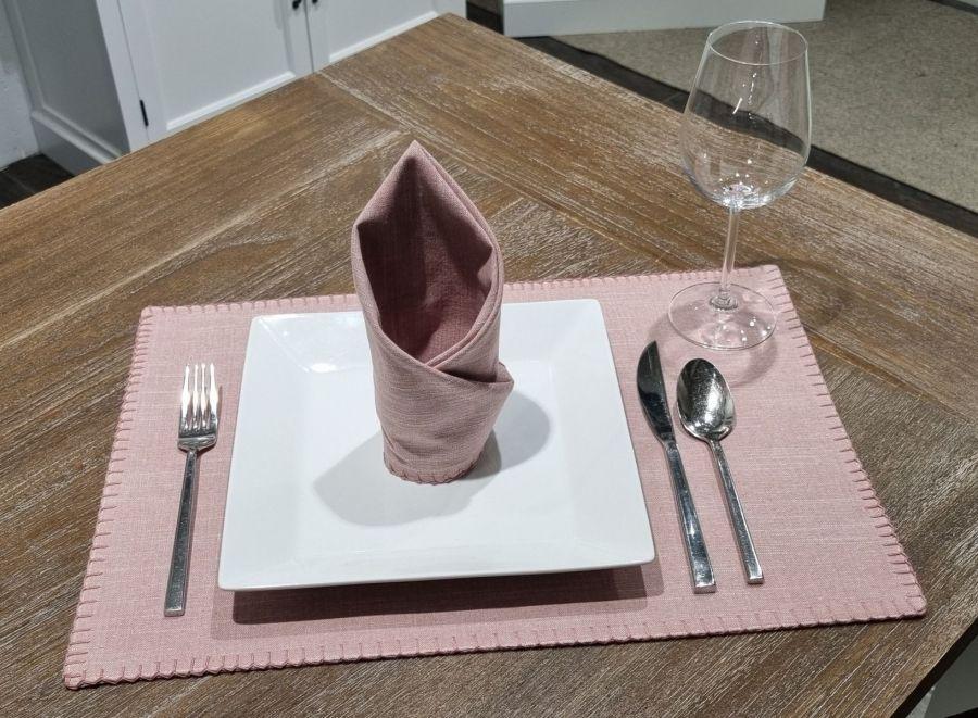 ambiente haus Set of 6 Pink Place Mats 33x48cm