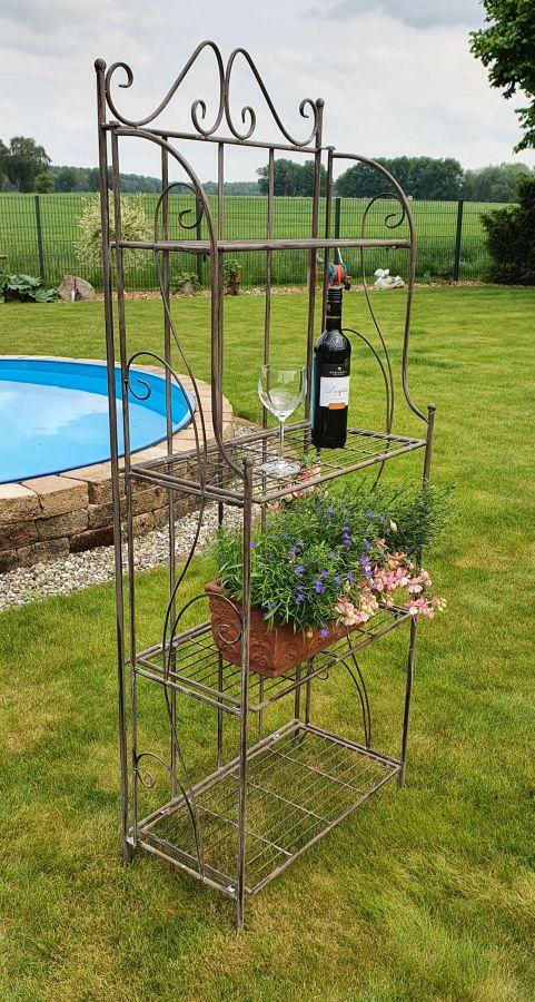 Ambiente Haus Shelf With 4 Tiers - Antq Brown 161cm