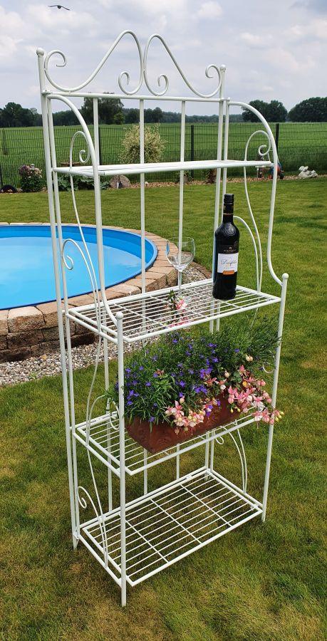 Ambiente Haus Shelf With 4 Tiers - Antq White 161cm