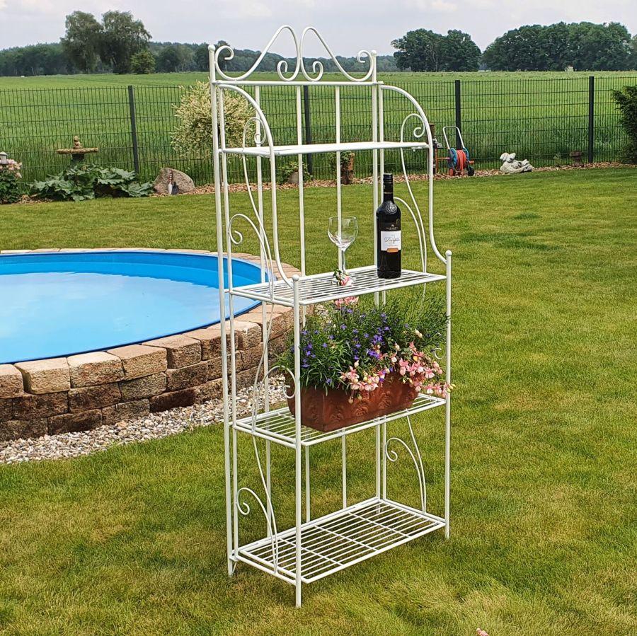 Ambiente Haus Shelf With 4 Tiers - Antq White 161cm