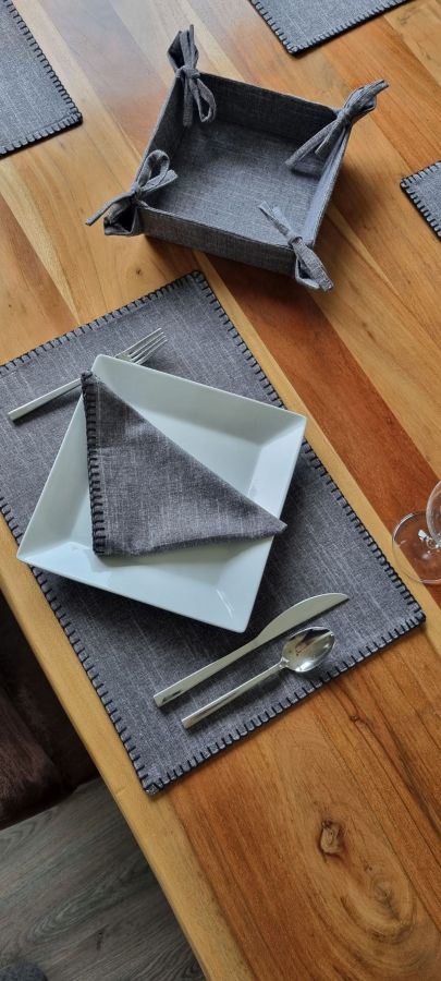 Ambiente Haus Table Basket Grey 20x20cm