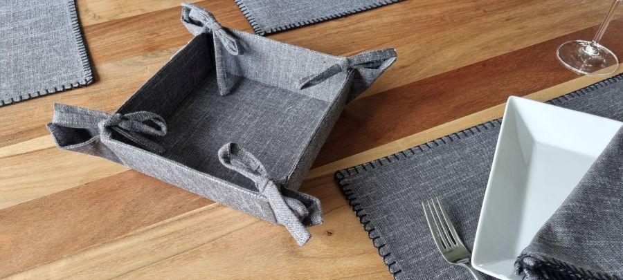 Ambiente Haus Table Basket Grey 20x20cm