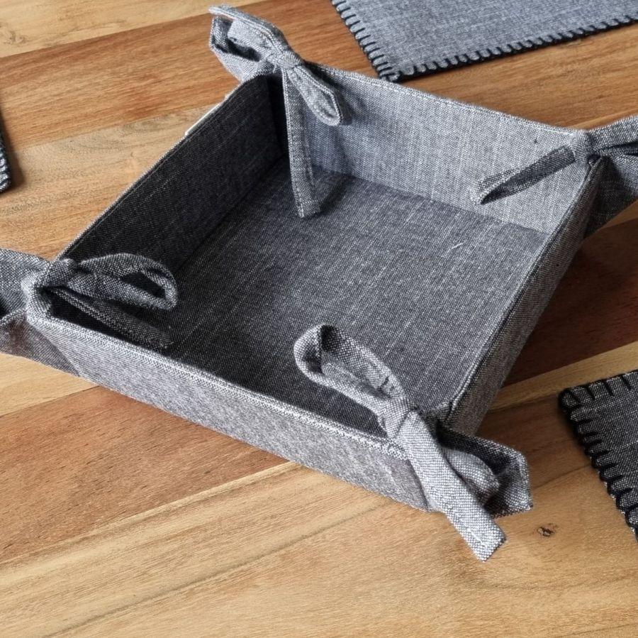 ambiente haus Table Basket Grey 20x20cm