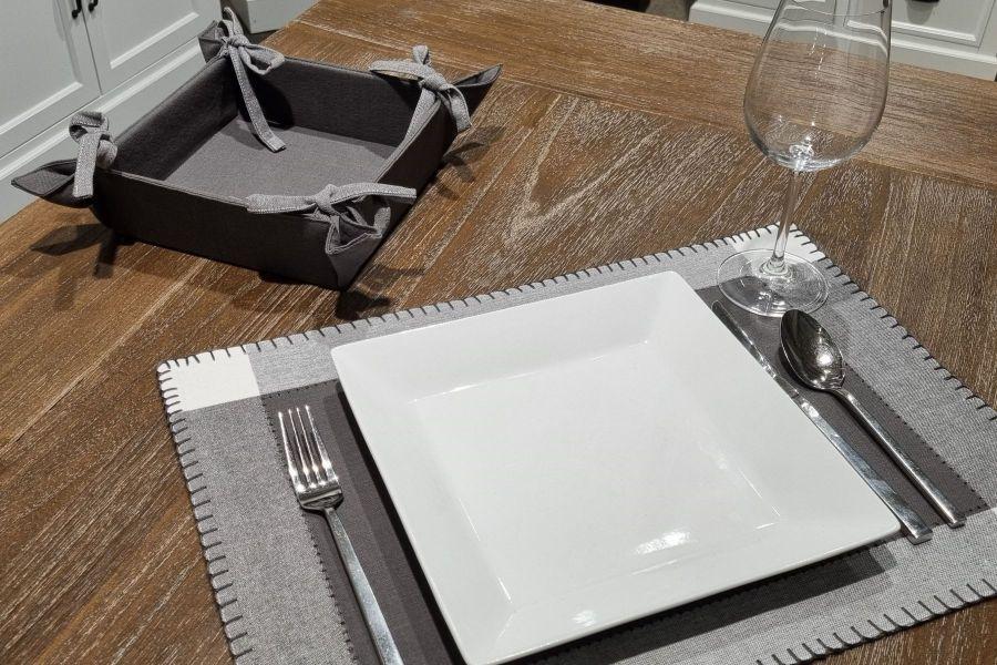 Ambiente Haus Table Basket Grey Shades 20x20cm