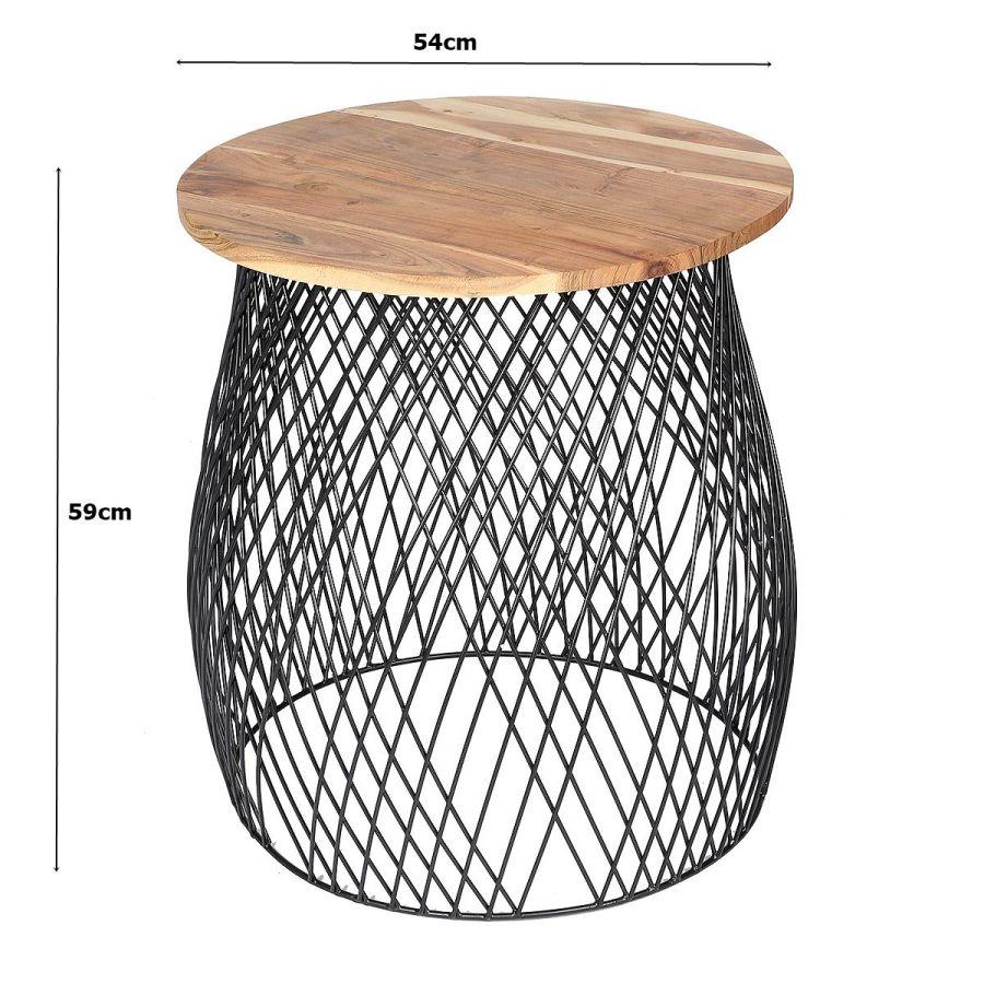 Ambiente Haus Urban Round Side Table - Cage