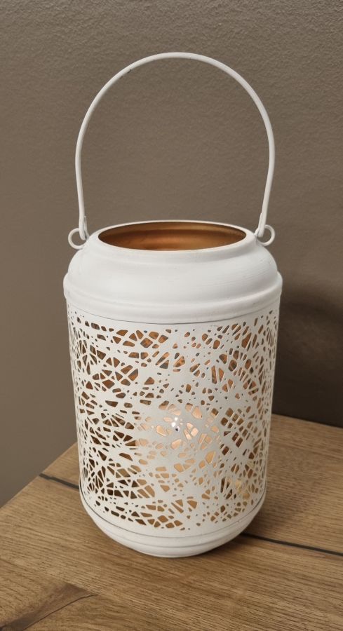 Ambiente Haus White Metal Lantern (H) 24cm
