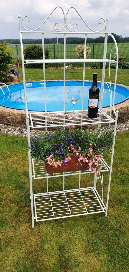 Ambiente Haus White Shelf With 4 Tiers 162cm