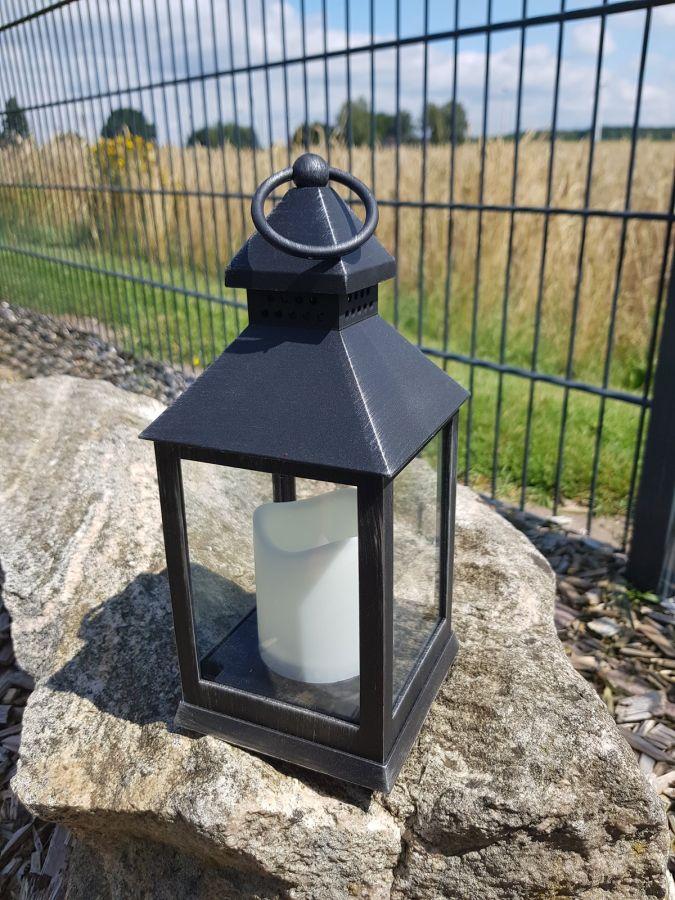 Ambiente Haus Atq. Black Lantern 24cm Incl. LED Candle
