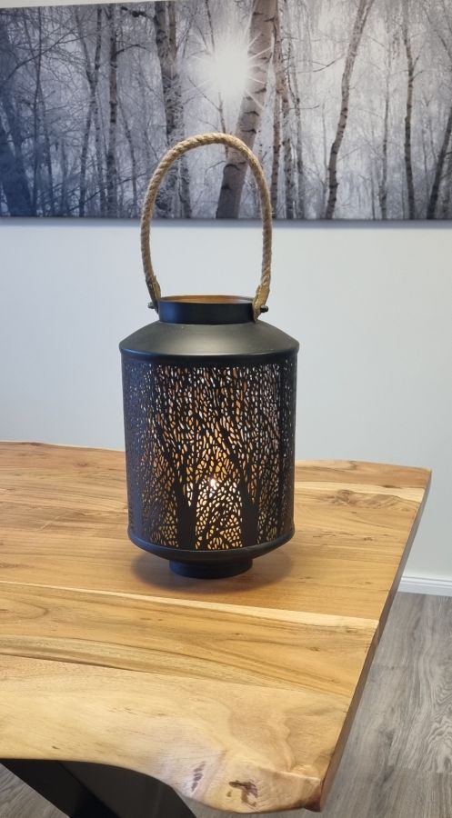 Ambiente Haus Forest Design Lantern With Rope (H) 50cm