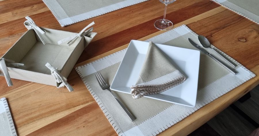 Ambiente Haus Set Of 6 Beige Shades Place Mats 33x48cm