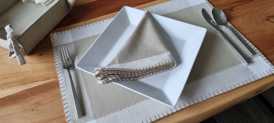 Ambiente Haus Set Of 6 Shades Of Beige Napkins 40x40cm