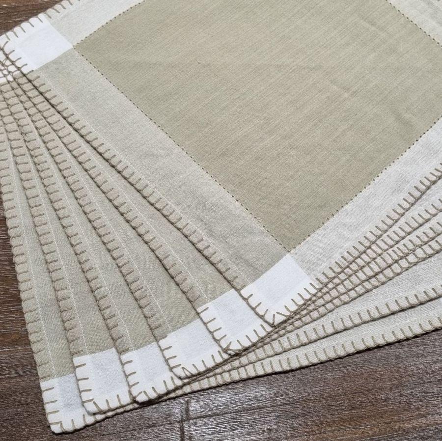 Ambiente Haus Set Of 6 Shades Of Beige Napkins 40x40cm