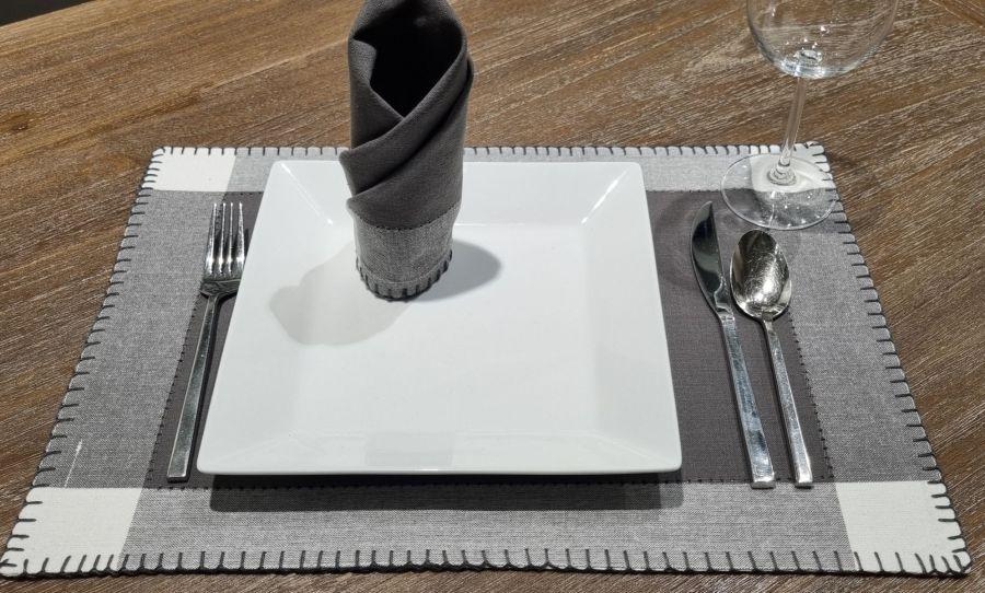Ambiente Haus Set Of 6 Shades Of Grey Napkins 40x40cm