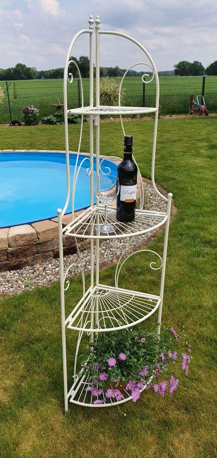 Ambiente Haus White Corner Shelf With 4 Tiers 157cm