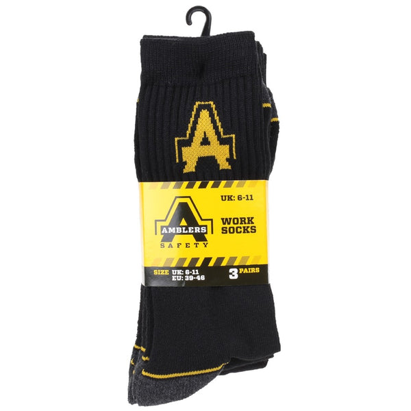 Amblers Amblers Heavy Duty Work Socks 3 Pack