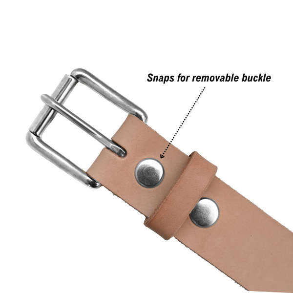 American Bench Craft Natural Leather Belt - 1.5"