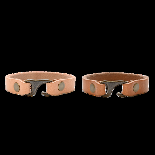 American Bench Craft Natural Leather Clasp Bracelet