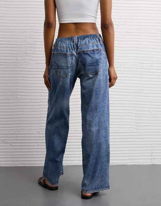 American Eagle AE DBL Take Super Mid-Rise Baggy Wide-Leg Pant