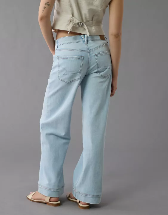 American Eagle AE Dreamy Drape Stretch Low-Rise Baggy Wide-Leg Jean