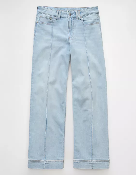 American Eagle AE Dreamy Drape Stretch Low-Rise Baggy Wide-Leg Jean