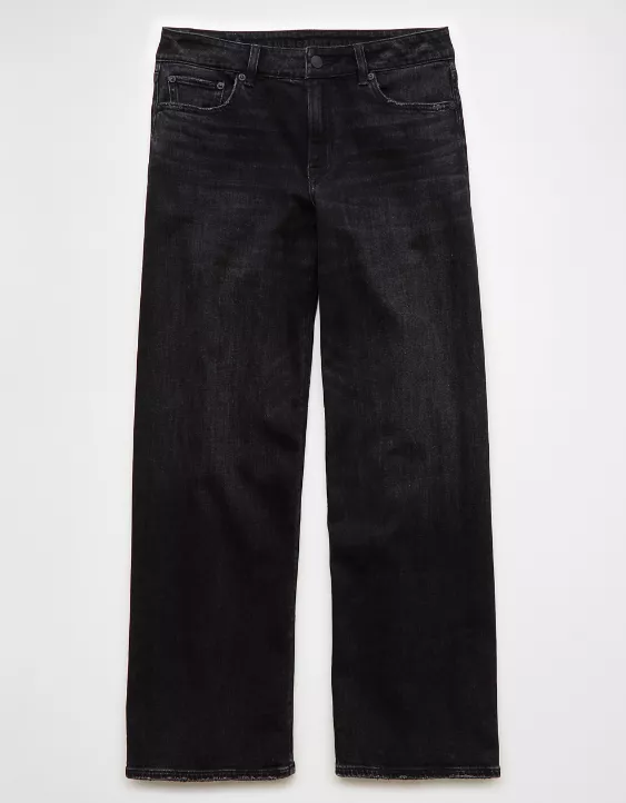 American Eagle AE Dreamy Drape Stretch Low-Rise Baggy Wide-Leg Jean