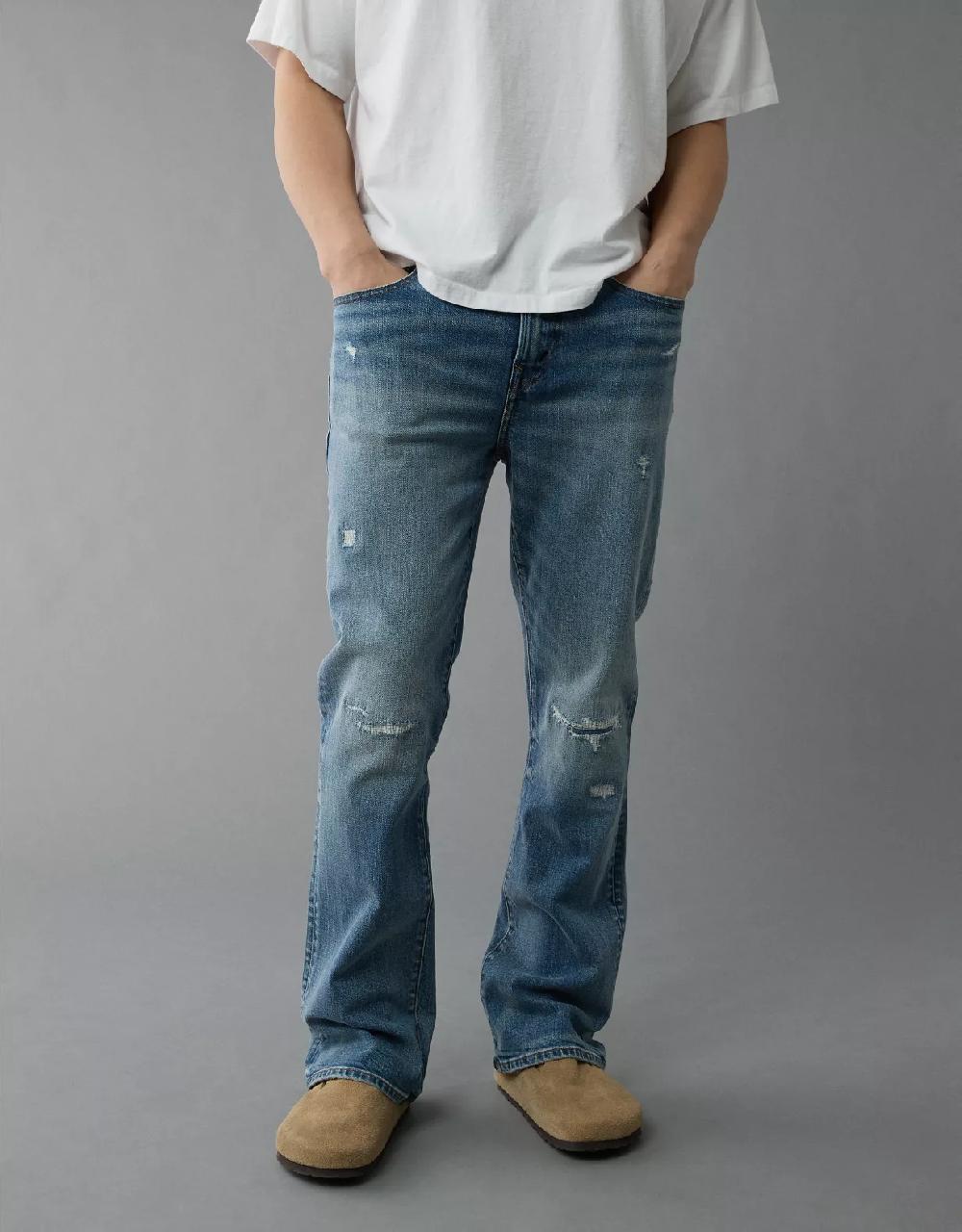 american eagle AE EasyFlex Patched Slim Bootcut Jean