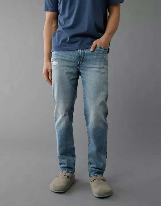 American Eagle AE EasyFlex +TENCEL™ Fibers Ripped Slim Straight Jean