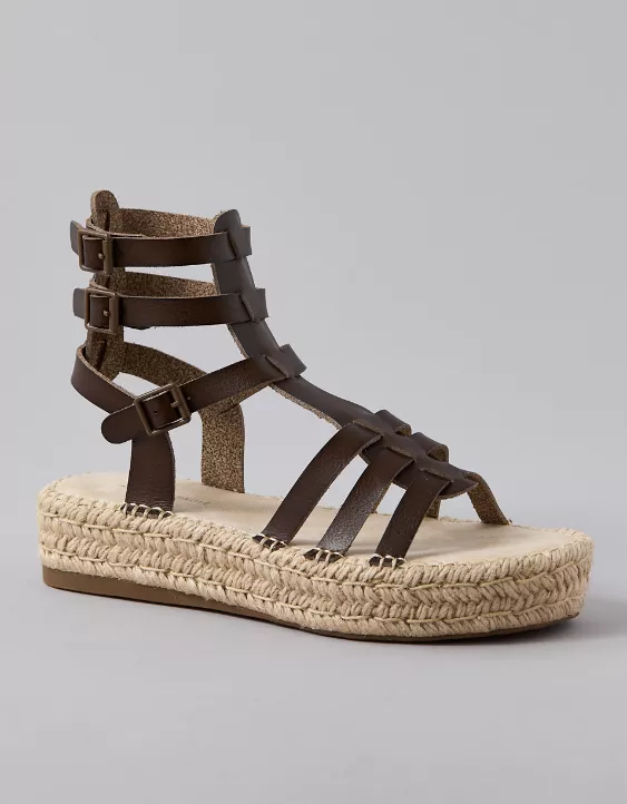 American Eagle AE Flatform Gladiator Espadrille Sandal