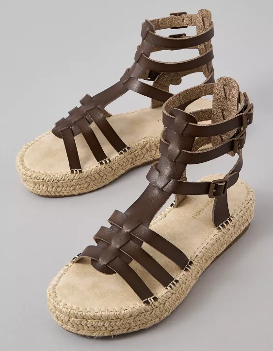 American Eagle AE Flatform Gladiator Espadrille Sandal