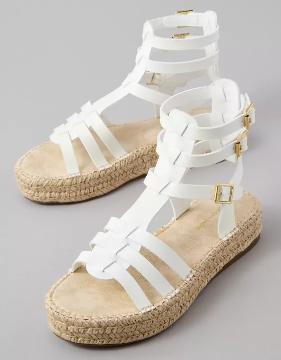 American Eagle AE Flatform Gladiator Espadrille Sandal