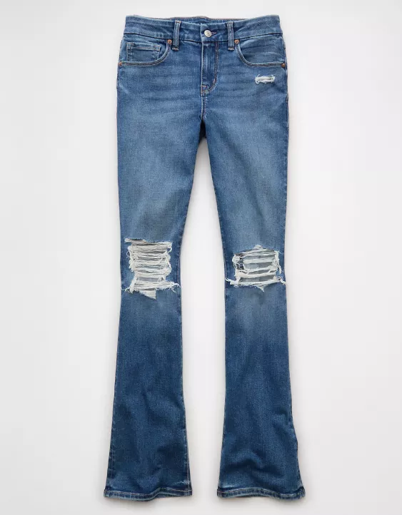 American Eagle AE Next Level Curvy Ripped High-Waisted Skinny Kick Jean