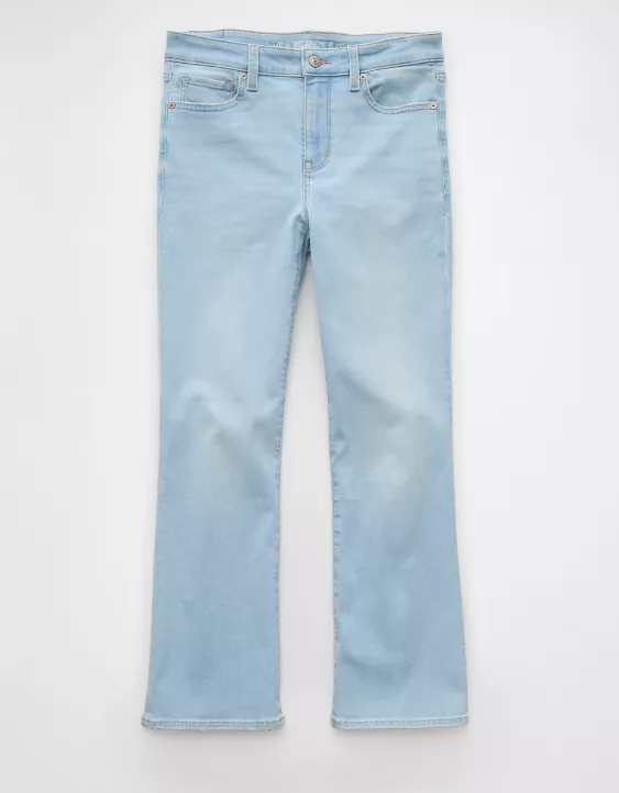 American Eagle AE Next Level High-Waisted Kick Bootcut Crop Jean