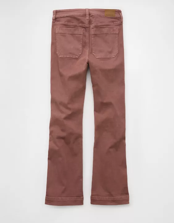 American Eagle AE Next Level High-Waisted Kick Bootcut Crop Jean