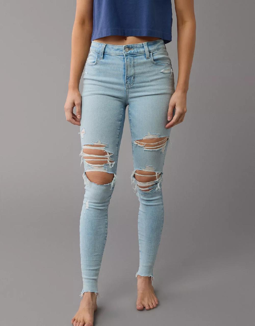 american eagle AE Next Level High-Waisted Ripped Jegging