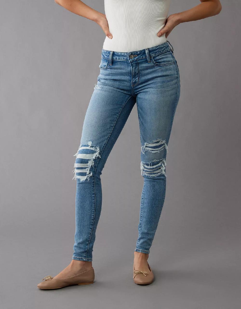 american eagle AE Next Level Patched Low-Rise Jegging
