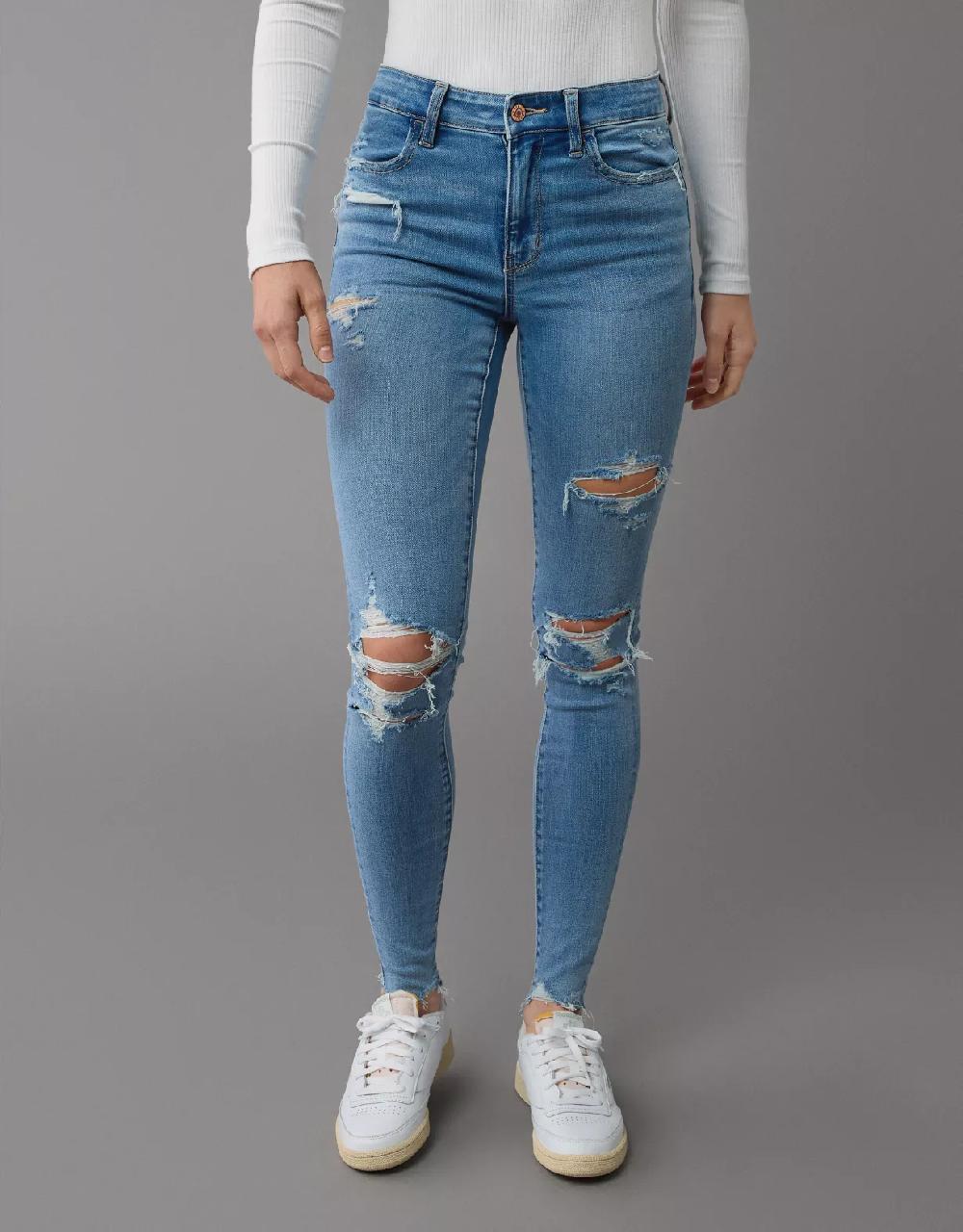american eagle AE Next Level Ripped High-Waisted Jegging