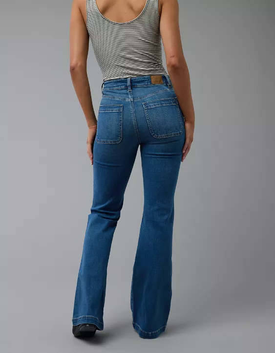 American Eagle AE Next Level Super High-Waisted Flare Jean