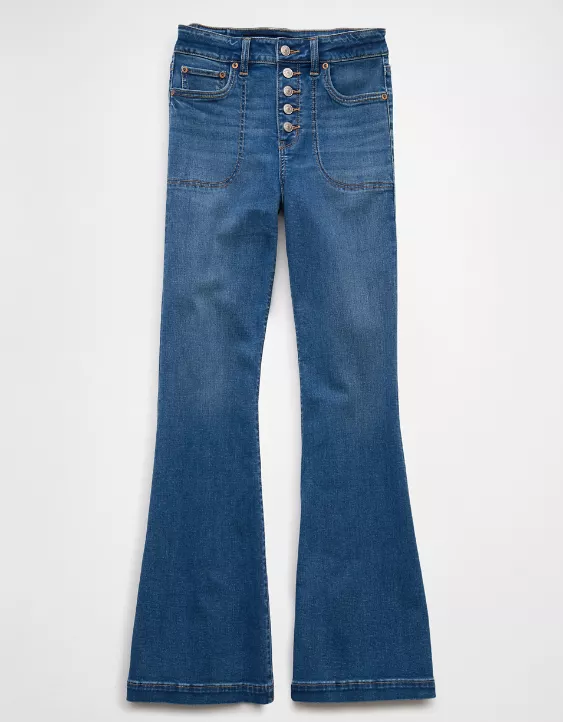 American Eagle AE Next Level Super High-Waisted Flare Jean